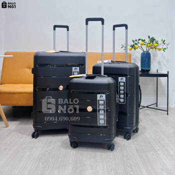 Vali Travelking Nhựa PP Cao Cấp 883 - Đen