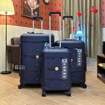 Vali Travelking Nhựa PP Cao Cấp 883 - Xanh Tím Than